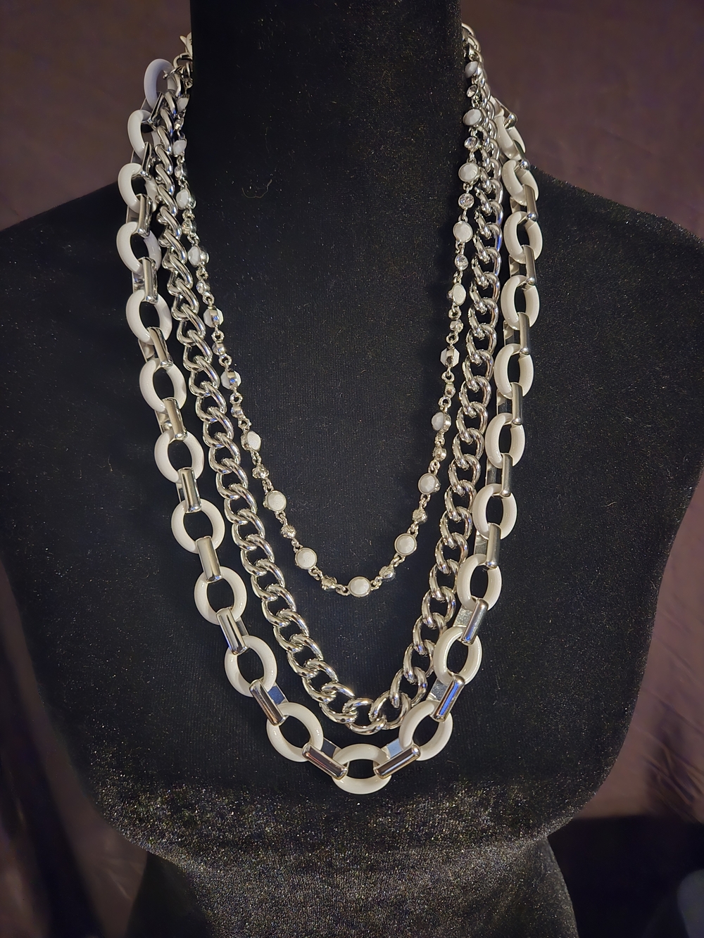 Lia Sophia Wayfarer White Necklace